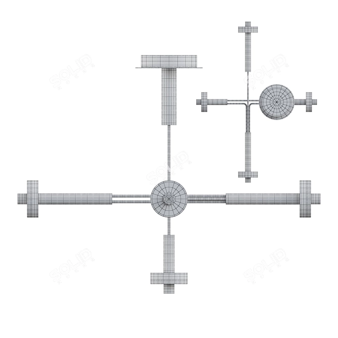 Elegant LED Pendant Lamp - Lampatron AMARILIS 3D model image 3