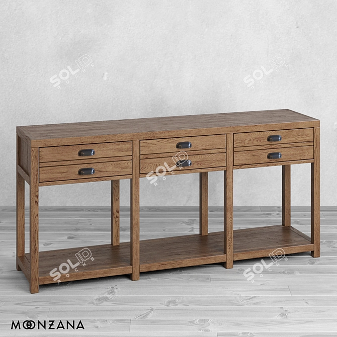 3-Section OM Printmaker Console by Moonzana 3D model image 1