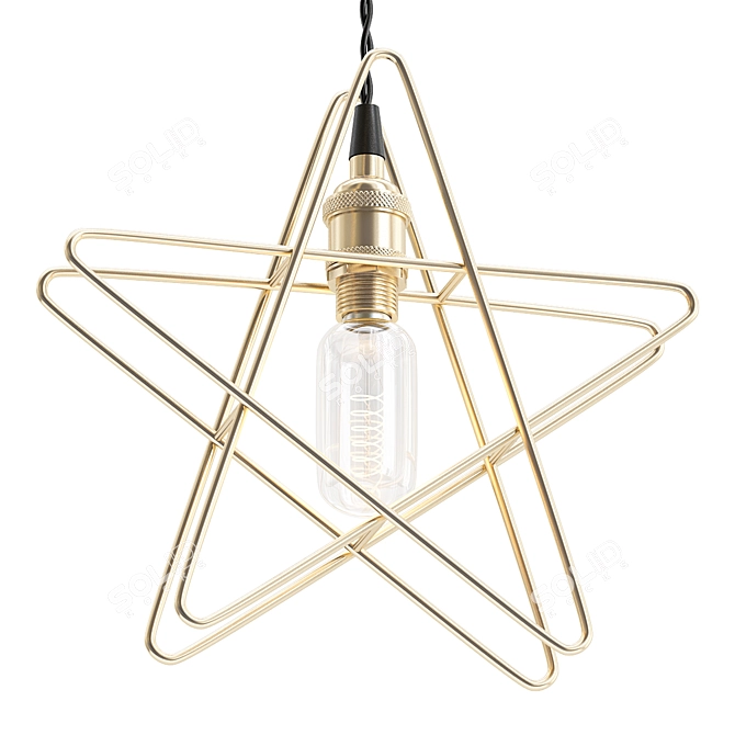 Stylish Star Design Lamp 3D model image 1