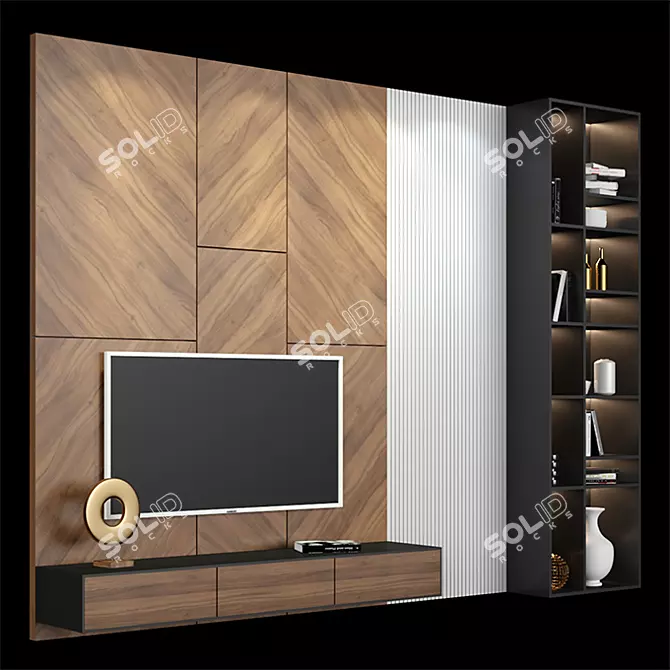 Sleek TV Stand for Modern Homes 3D model image 1