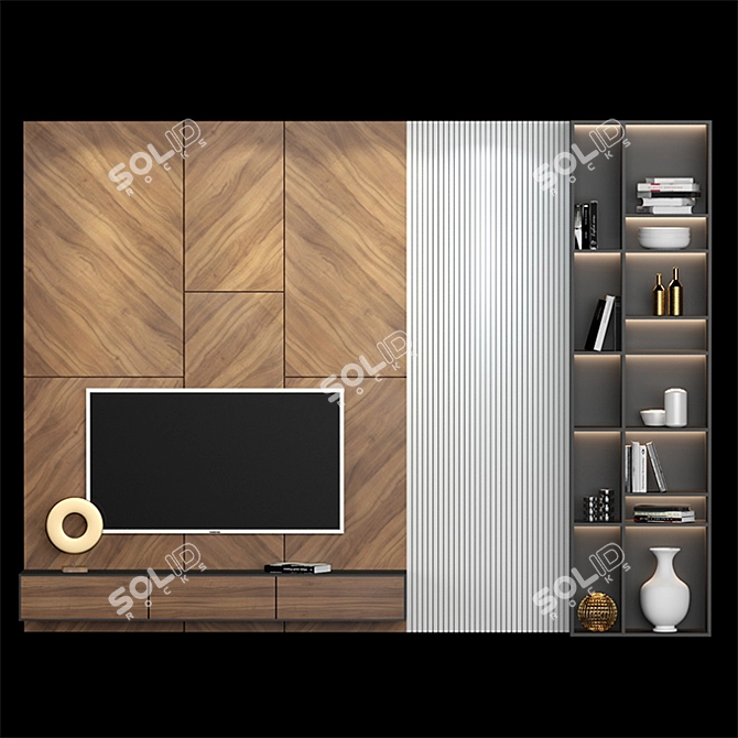 Sleek TV Stand for Modern Homes 3D model image 2