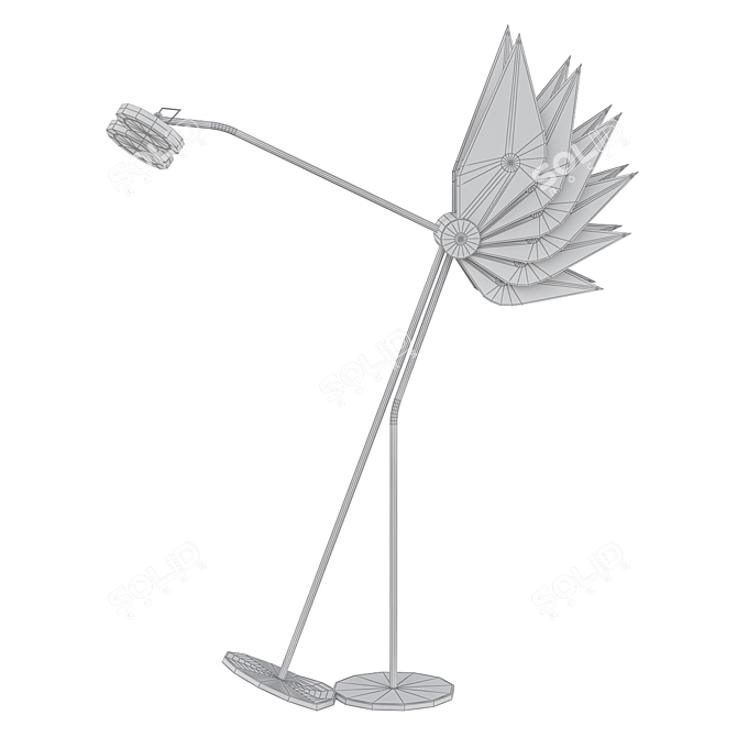 Elegant Bird-Inspired Floor Lamp 3D model image 2