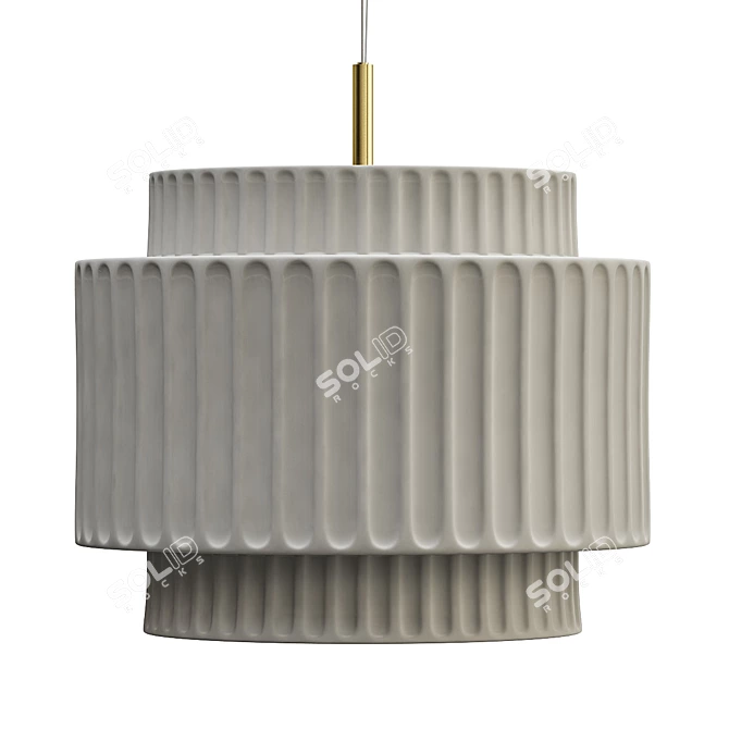 Stylish Ceramic Pendant Light 3D model image 1