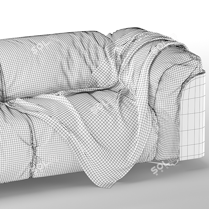 Title: Eternal Elegance Metal Frame Sofa 3D model image 5