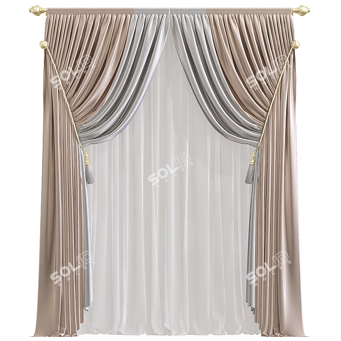 Revamped and Refined Curtain 3D model image 1