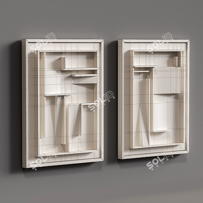 Elevated Shadows: Graphic Pair 3D model image 4