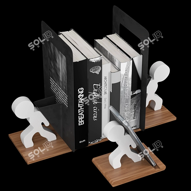 Versatile Book/Mobile Holder: Functional Prop 3D model image 1