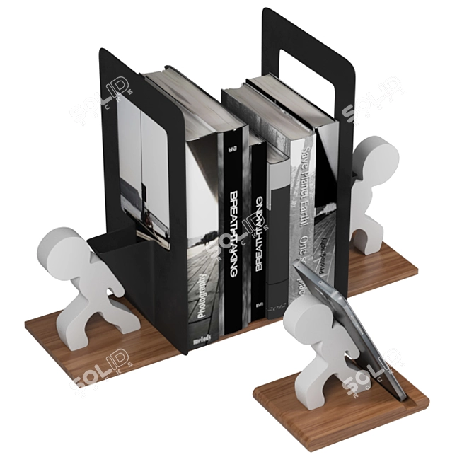 Versatile Book/Mobile Holder: Functional Prop 3D model image 6