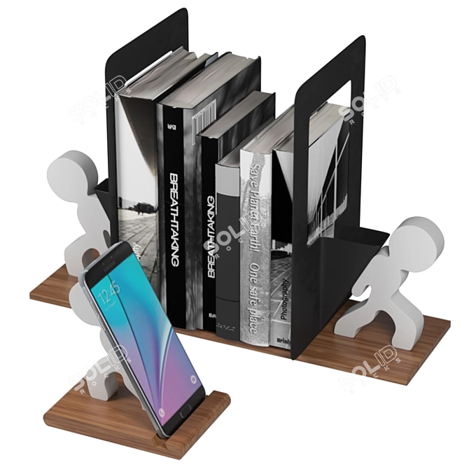 Versatile Book/Mobile Holder: Functional Prop 3D model image 8