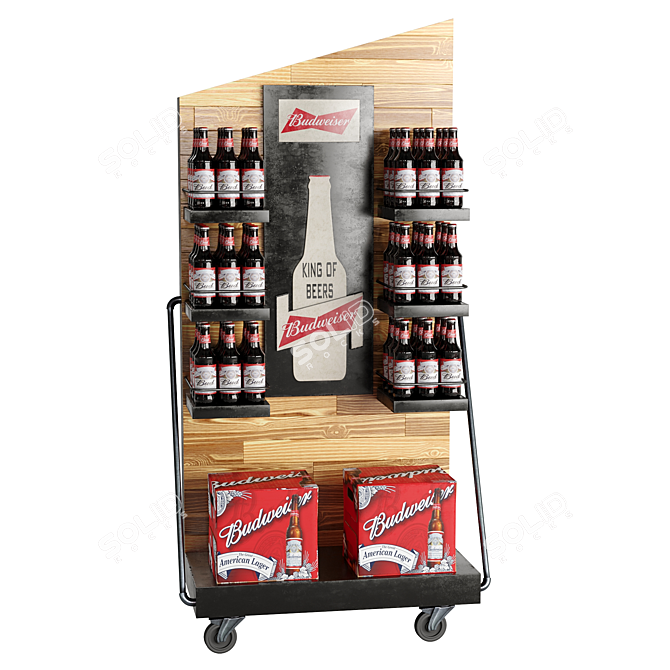 Sleek Beer Stand: 3D Model 3D model image 3