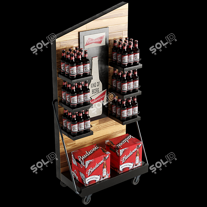 Sleek Beer Stand: 3D Model 3D model image 4