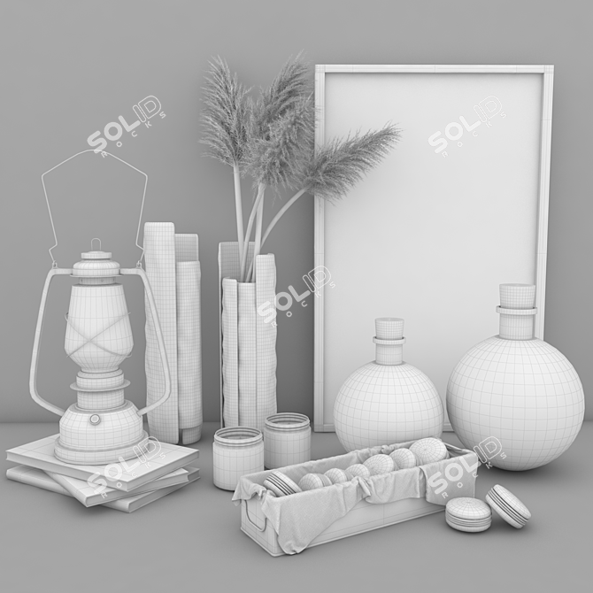 3Dmax Decorative Set with V-Ray & Corona 3D model image 3