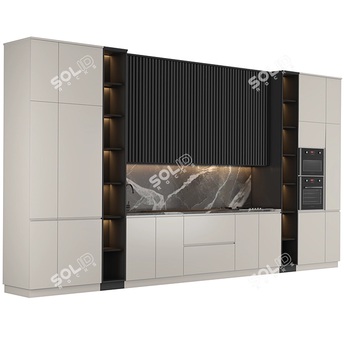 Contemporary Kitchen 2015 3D model image 2