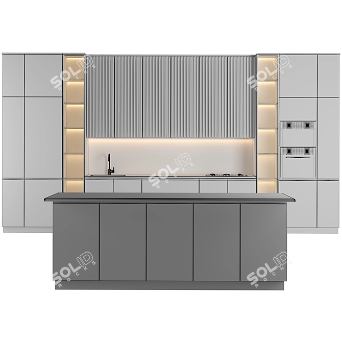 Contemporary Kitchen 2015 3D model image 4