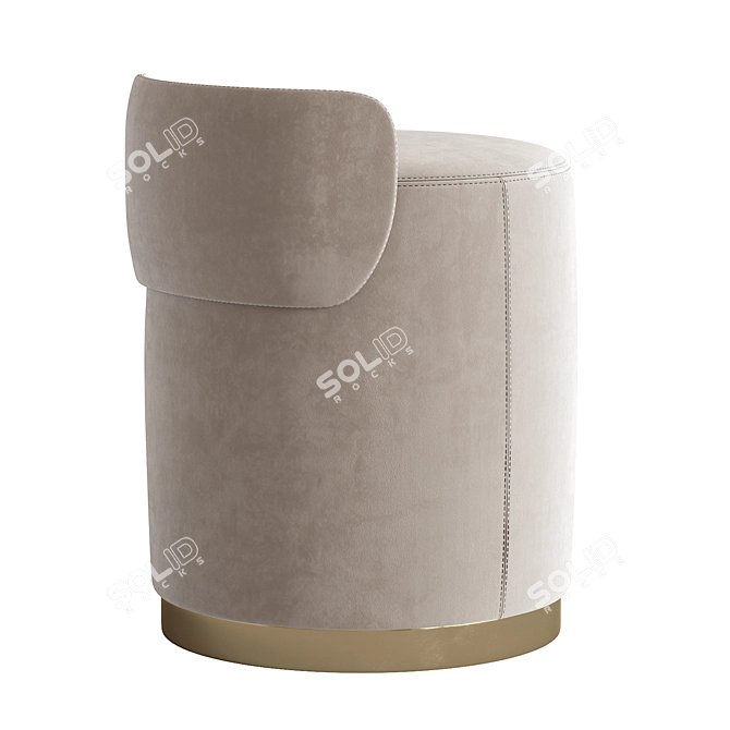 Versatile Metal Pouf - Andrew Martin 3D model image 3