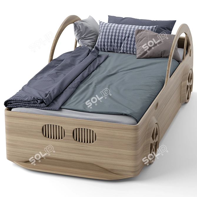 Title: Children's Single Bed 3D model image 2