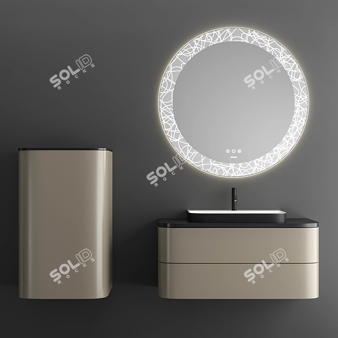 Duravit Happy D.2 Plus Vanity Set 3D model image 1