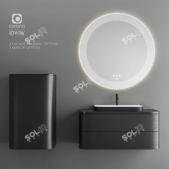 Duravit Happy D.2 Plus Vanity Set 3D model image 5