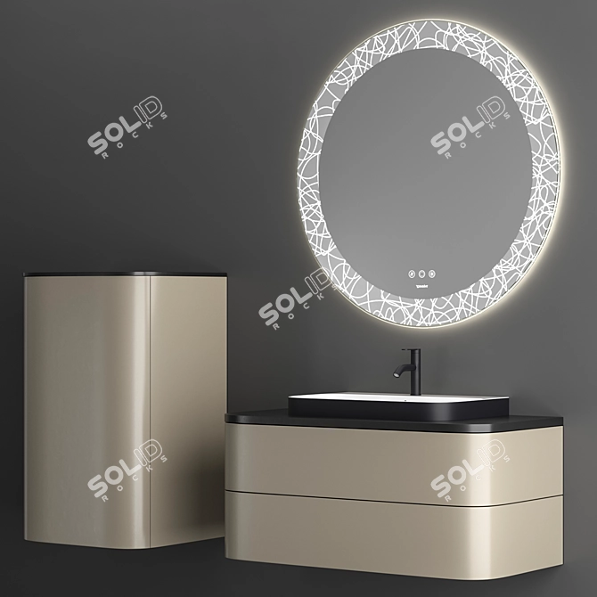 Duravit Happy D.2 Plus Vanity Set 3D model image 6