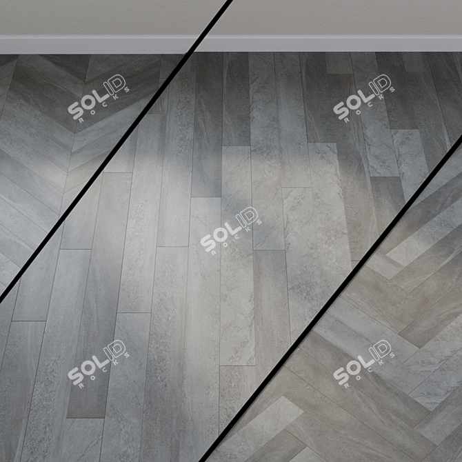 Medina Stone Gray Vinyl Flooring 3D model image 1