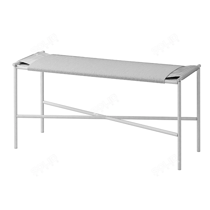 Minimalist Two-Seater Vent Bench 3D model image 5