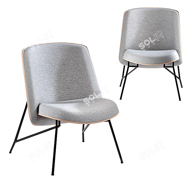 Cozy Tinker: The Perfect Blend of Chair and Stool 3D model image 2