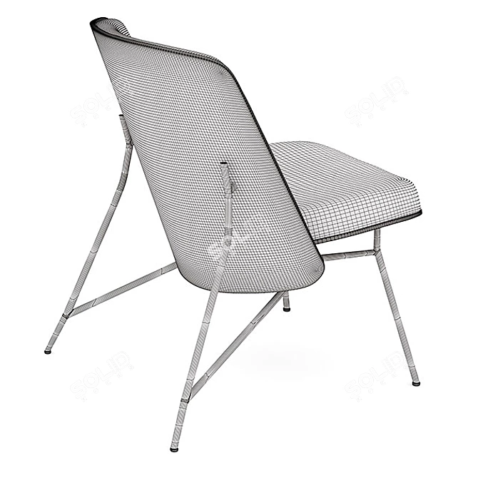 Cozy Tinker: The Perfect Blend of Chair and Stool 3D model image 4