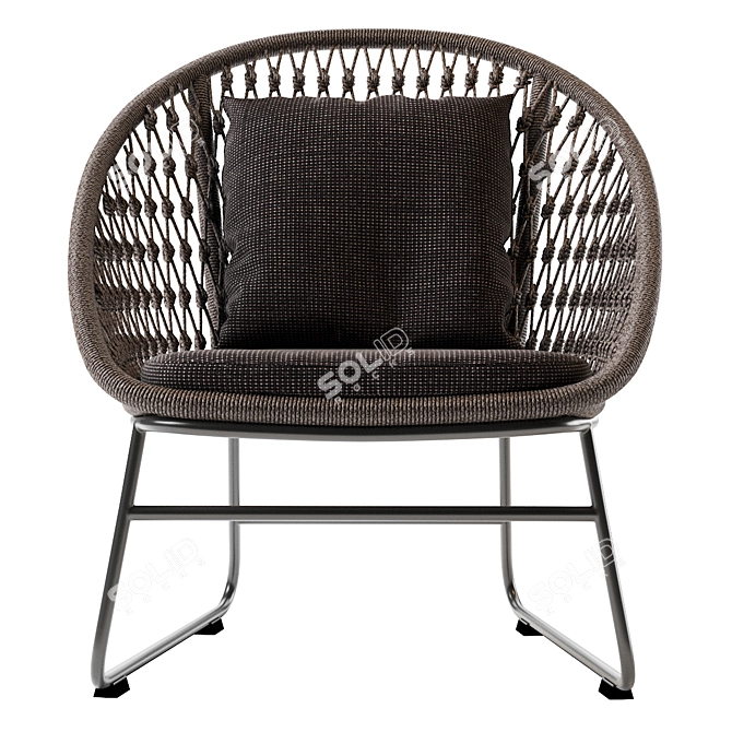 Coco Republic Bolletti Outdoor Lounge Chair 3D model image 2