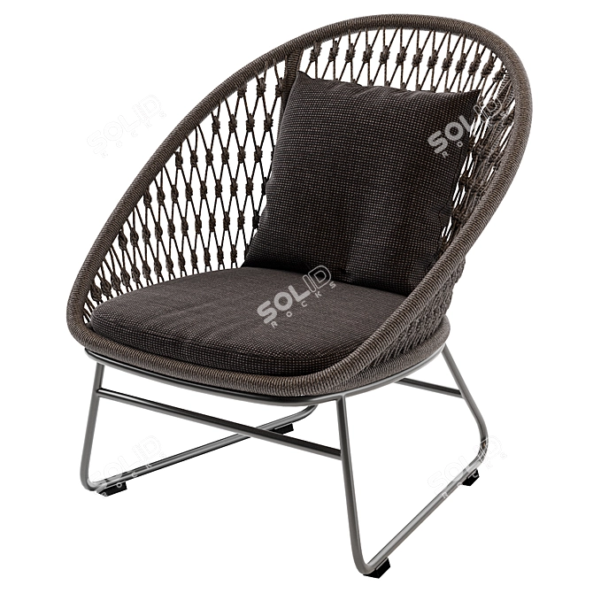 Coco Republic Bolletti Outdoor Lounge Chair 3D model image 3