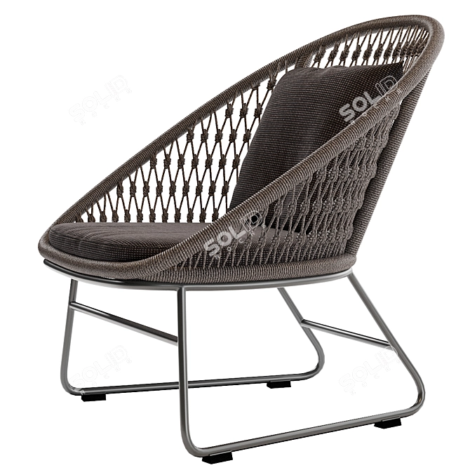 Coco Republic Bolletti Outdoor Lounge Chair 3D model image 4