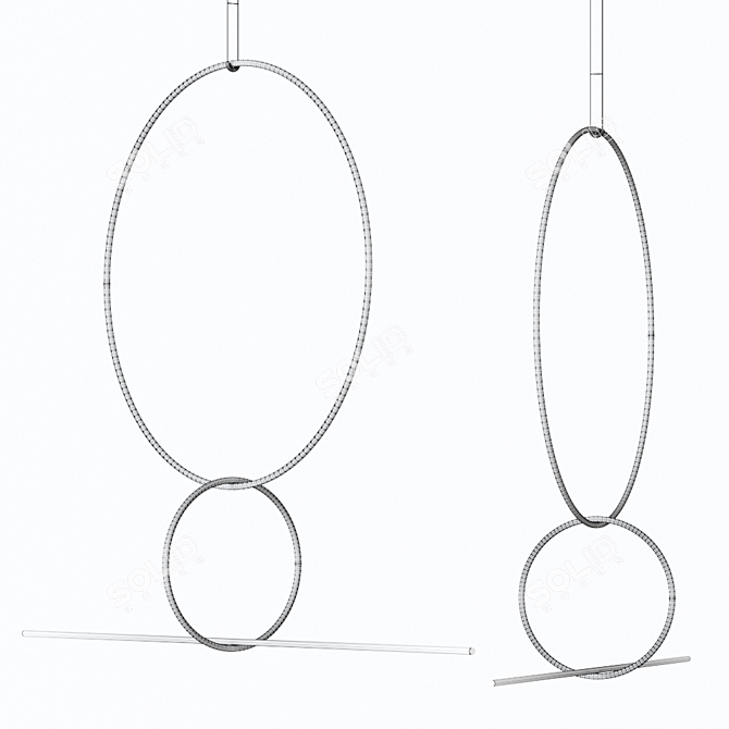 Flos Arrangements Round Pendant: Sleek LED Lighting 3D model image 2