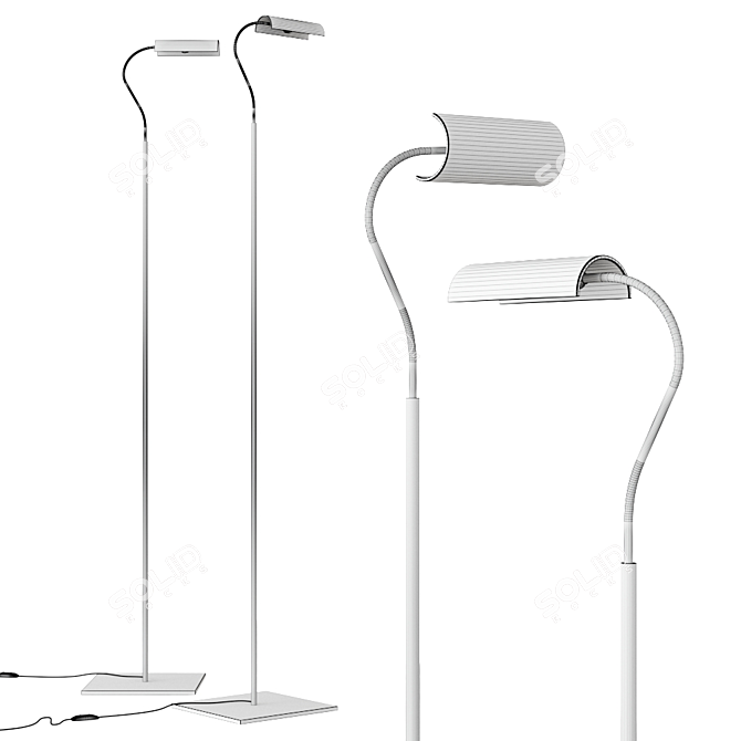 Timeless Design: U.F Flex LED Floor Lamp 3D model image 2