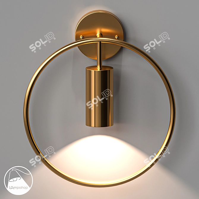 Modern Ring Sconce - LampsShop.ru 3D model image 1