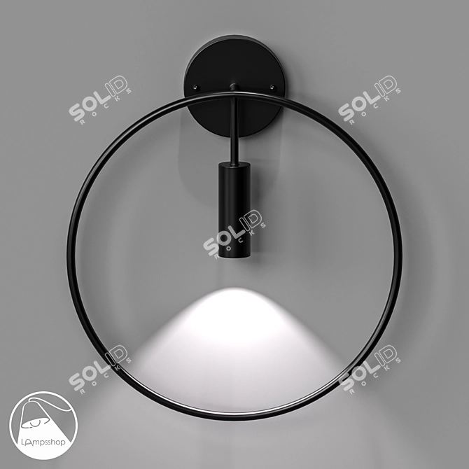 Modern Ring Sconce - LampsShop.ru 3D model image 2