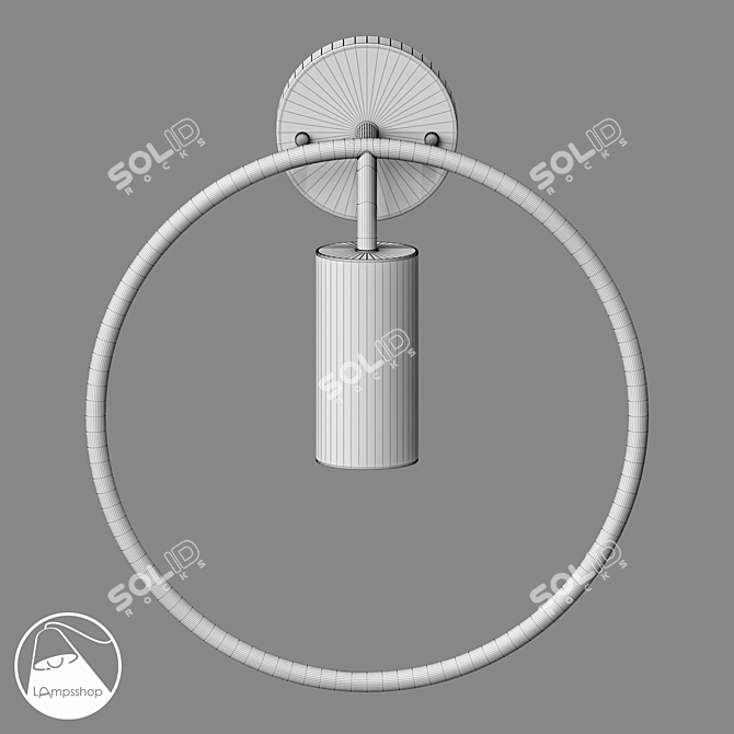 Modern Ring Sconce - LampsShop.ru 3D model image 3