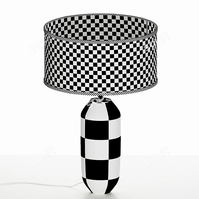 Elegant Glass Table Lamp 3D model image 4