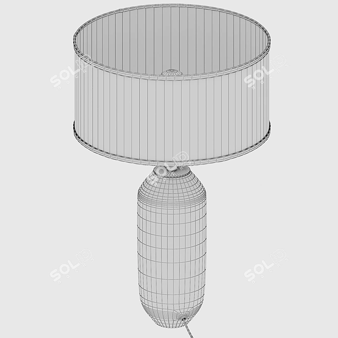 Elegant Glass Table Lamp 3D model image 5