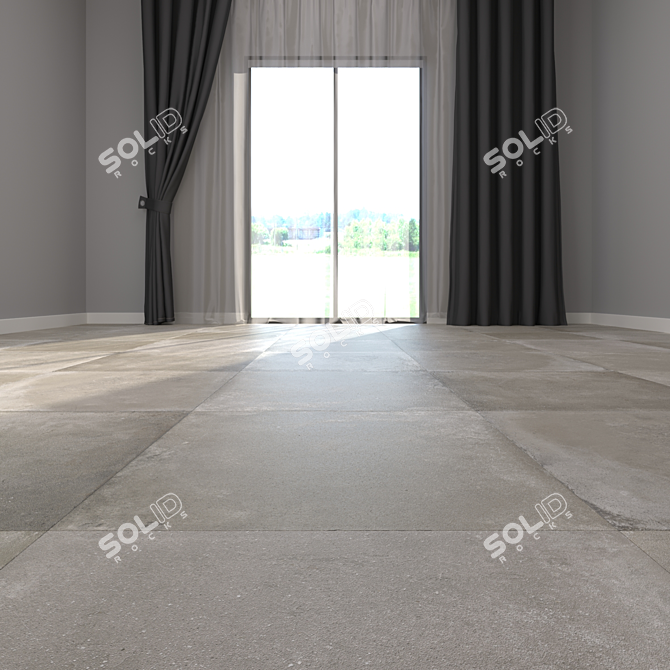  Backstage Tan 60x60: Multi-Texture Floor Tiles 3D model image 2