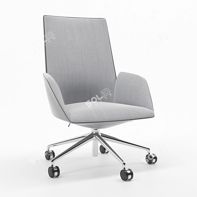 Elegant Ergonomic Office Chair 3D model image 1