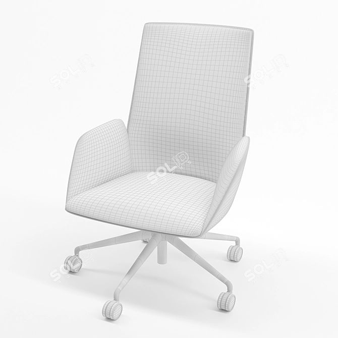 Elegant Ergonomic Office Chair 3D model image 3