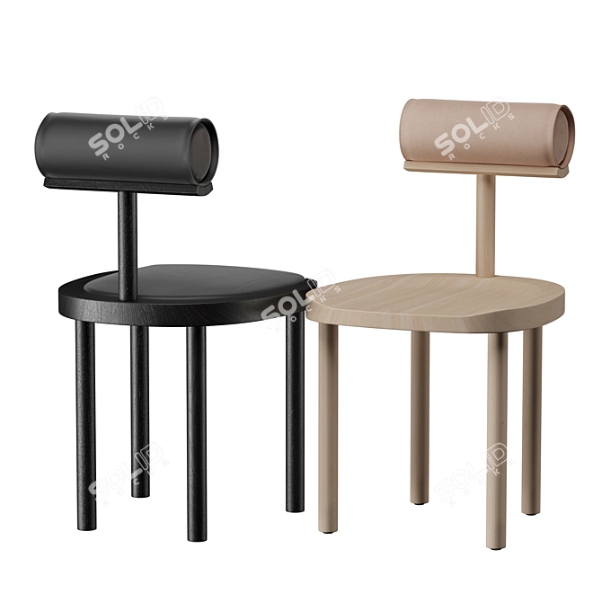 Elevate Dining Comfort: Una Chairs 3D model image 3