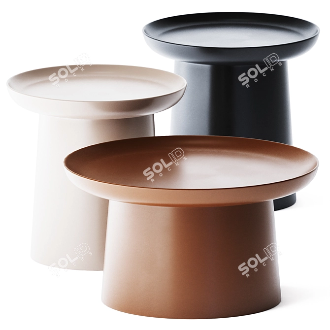 Sleek Musette Coffee Tables 3D model image 1