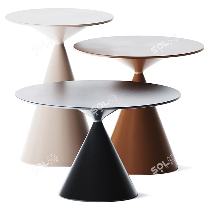 Sleek Musette Coffee Tables 3D model image 4