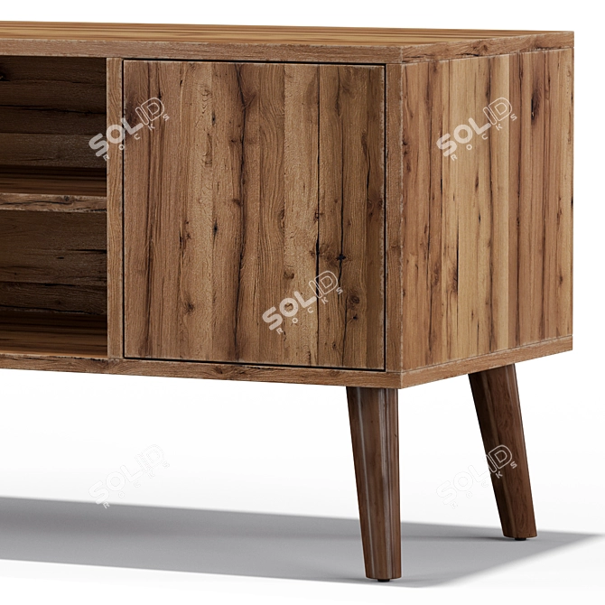 Sleek Modern TV Stand 3D model image 2