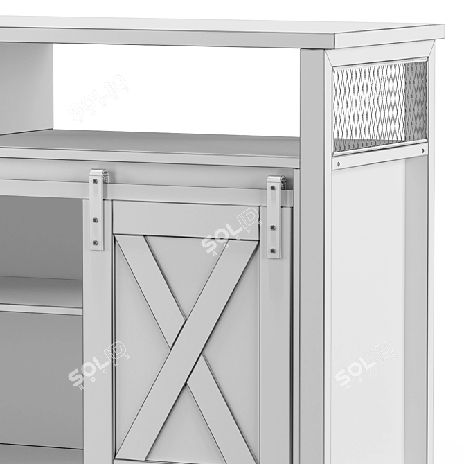 Modern Polygon TV Stand 3D model image 3