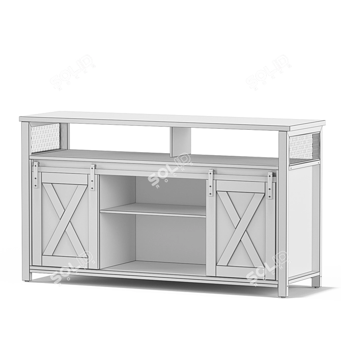 Modern Polygon TV Stand 3D model image 4