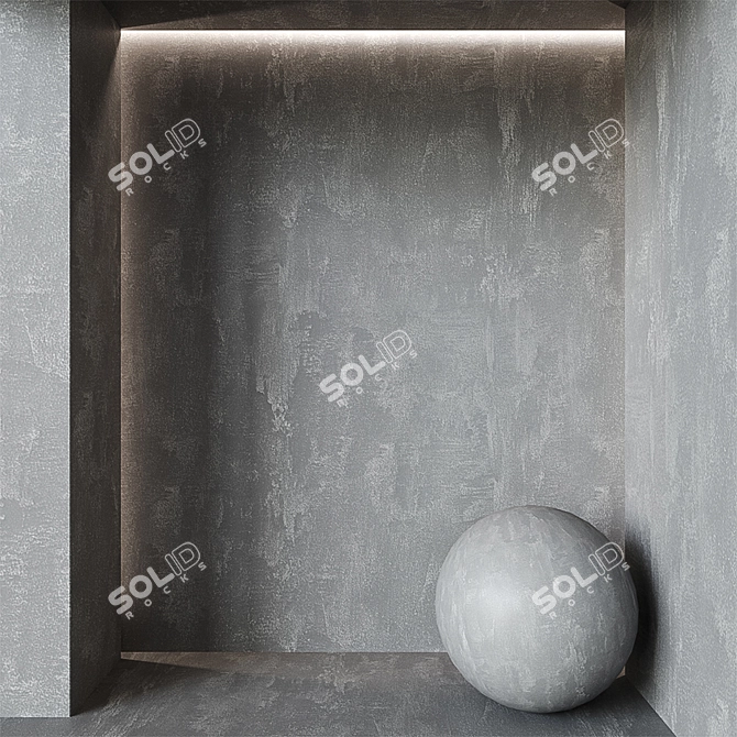 Elegant Embossed Plaster 3D model image 2