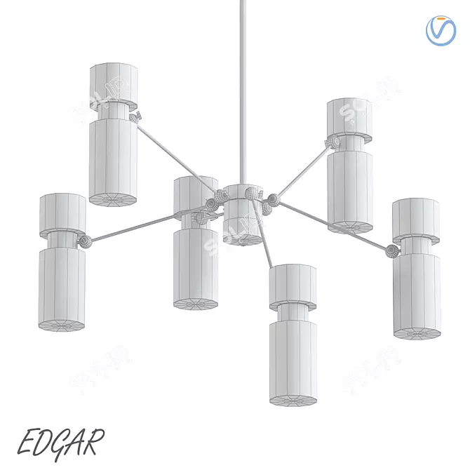 Minimalist Pendant Light Edgar 3D model image 2