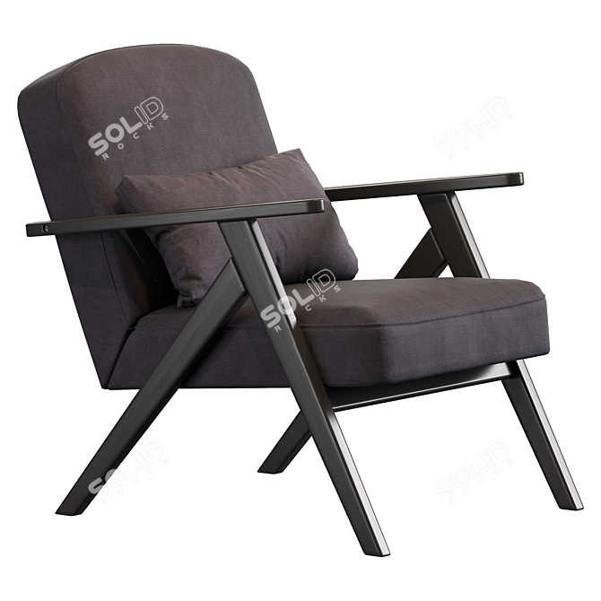 Modern Jysk Sadderup Armchair: Stylish & Comfortable 3D model image 1