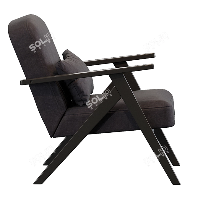 Modern Jysk Sadderup Armchair: Stylish & Comfortable 3D model image 3